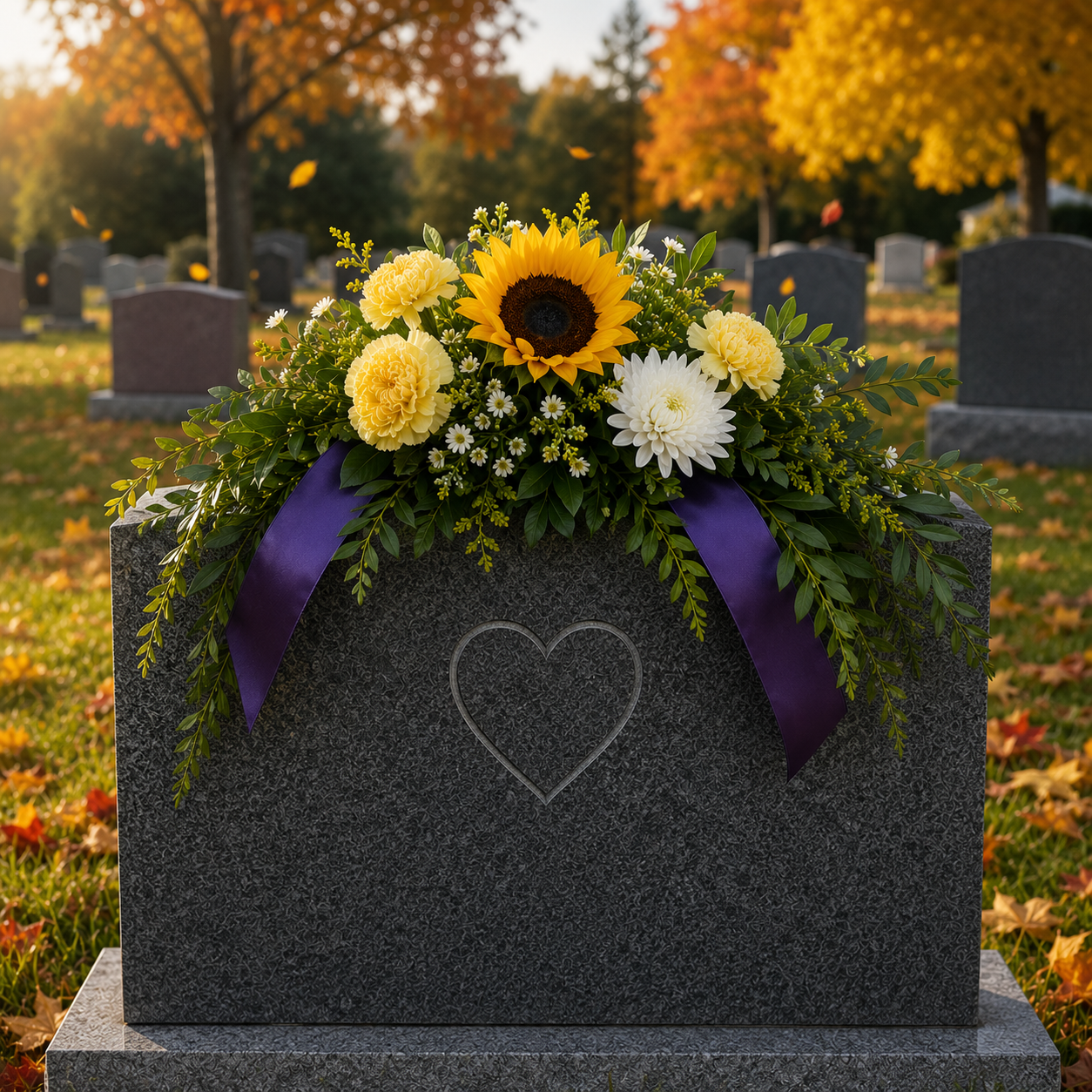 Everbloom Memorials Saddle
